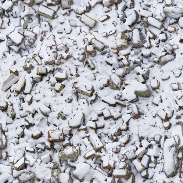 DebrisStone0040 - Free Background Texture - brick debris snow snowy